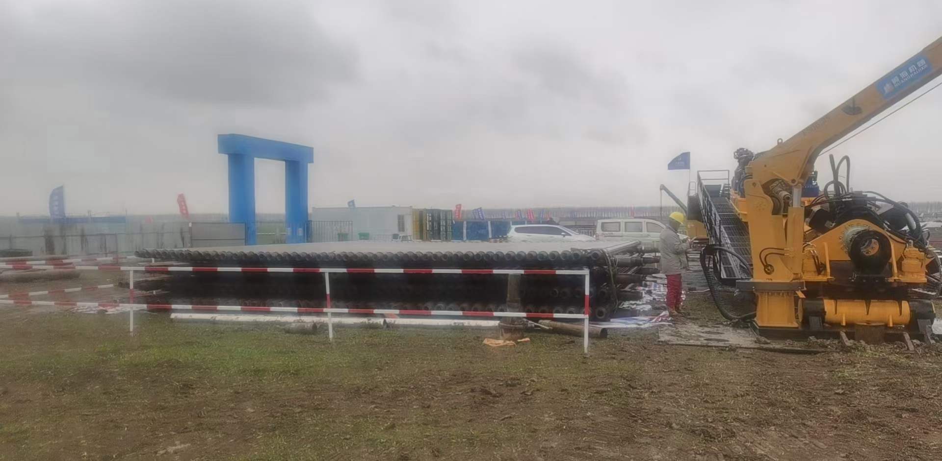 FDP-800 Horizontal Directional Drilling Rig Construction Site of China-Russia East Line Natural Gas Pipeline Project